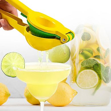 Cheer Collection Heavy Duty Lemon Lime Squeezer with Dual Strainers for Quick Seed Free Juicing