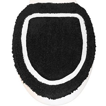 Allure Collection Cotton Toilet Lid Cover 18x18, Toilet Seat Cover, Elastic Fit, Machine Washable