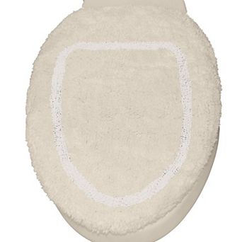 Allure Collection Cotton Toilet Lid Cover 18x18, Toilet Seat Cover, Elastic Fit, Machine Washable