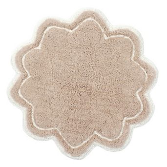 Allure Collection Cotton Round Bath Rug 30", Soft & Absorbent Bathroom Mat, Non-Slip, Machine Wash