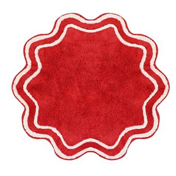 Allure Collection Cotton Round Bath Rug 30", Soft & Absorbent Bathroom Mat, Non-Slip, Machine Wash