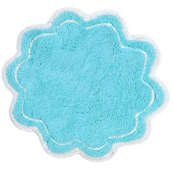 Allure Collection Cotton Round Bath Rug 30", Soft & Absorbent Bathroom Mat, Non-Slip, Machine Wash