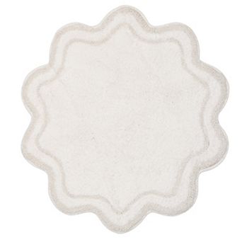 Allure Collection Cotton Round Bath Rug 30", Soft & Absorbent Bathroom Mat, Non-Slip, Machine Wash