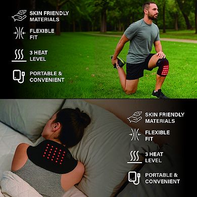 Red Light Therapy Bundle for Joint & Muscle Relief: Neck Pack Wrap & Knee Pad Set