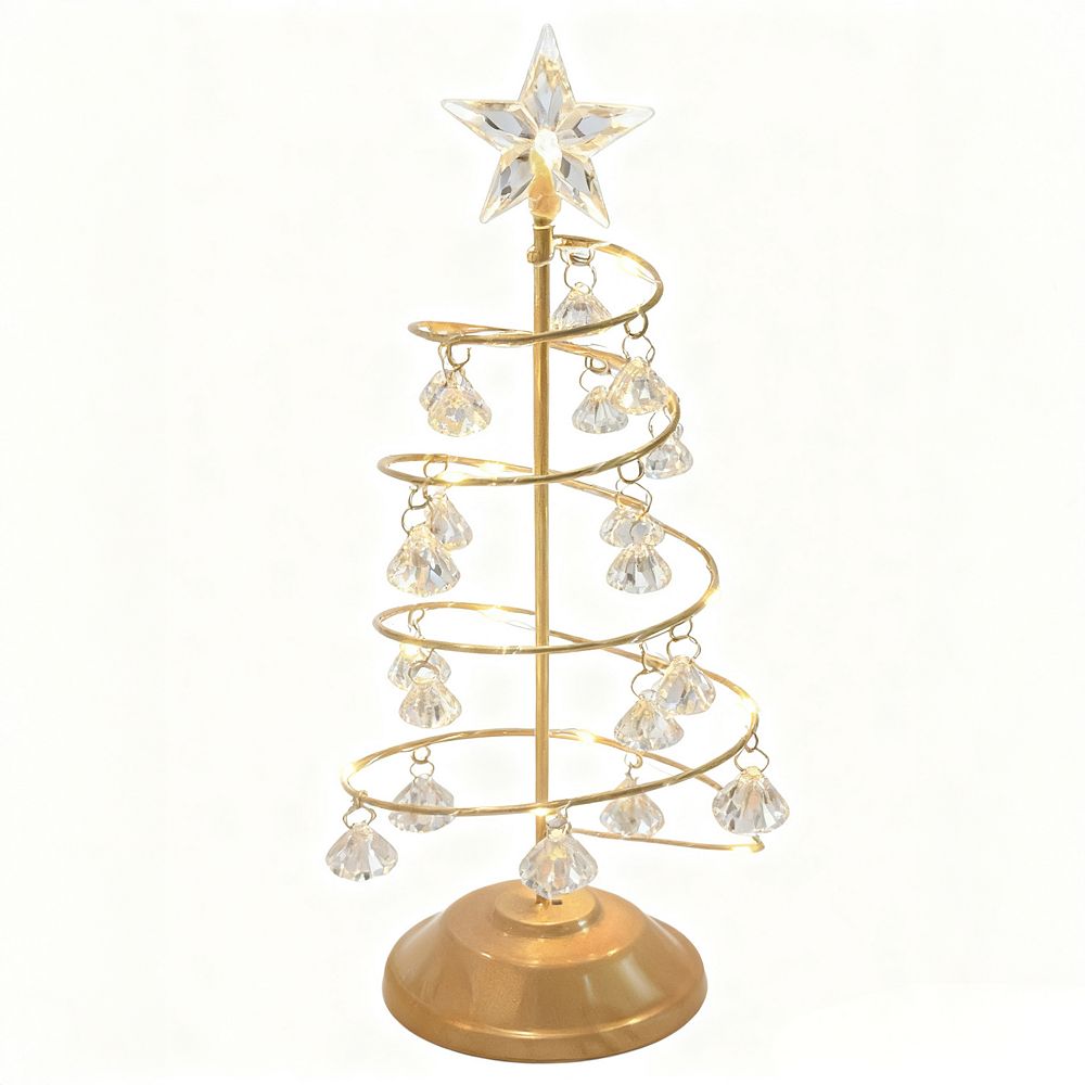12.6-Inch Tabletop Spiral Wire Christmas Tree Lamp with LED light
