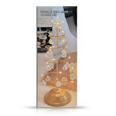 12.6-Inch Tabletop Spiral Wire Christmas Tree Lamp with LED light