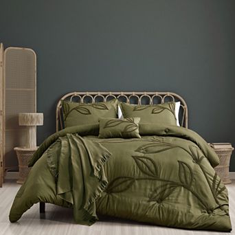 ESCA Green Chenille Comforter Set