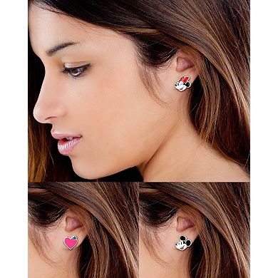 Disney Mickey & Minnie Clip-On Earrings 3-Pack, Officially Licensed