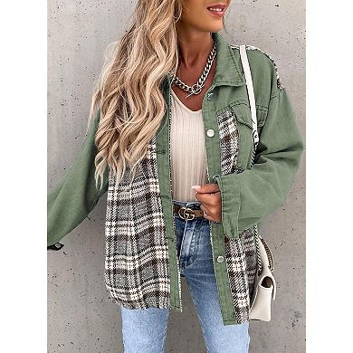 Women's Casual Plaid Shacket