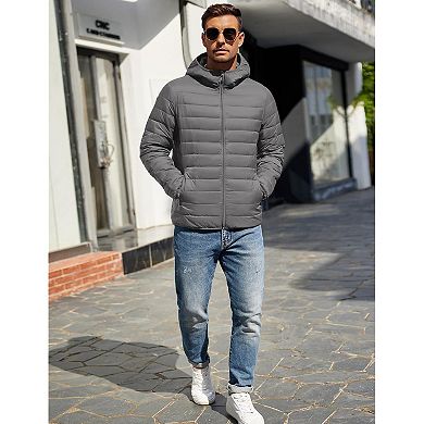 Men’s Hooded Packable Down Jacket for Winter