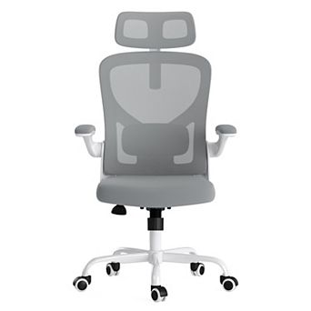 High Back Office Chair with Headrest, Armrests and Adjustable Lumbar Support