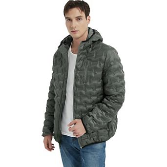 Men’s Packable Full-Zip Puffer Jacket for Winter
