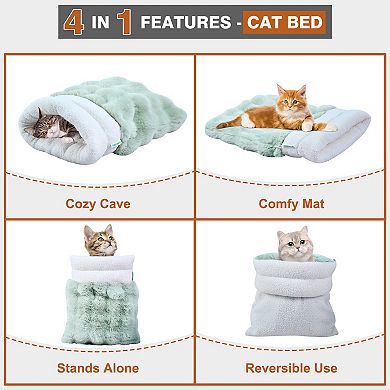 GOOPAWS 4 in 1 Covered Cat & Dog Bed