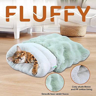 GOOPAWS 4 in 1 Covered Cat & Dog Bed