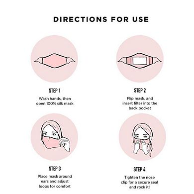 100% Silk Face Mask, Antimicrobial