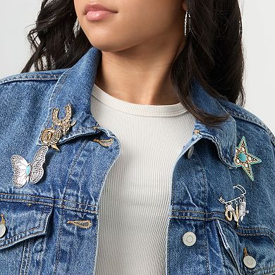 Jessica Simpson 20th Anniversary Gold-Tone Rodeo Brooch with Western Charms