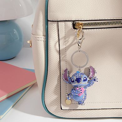 Disney Stitch Crystal Pavé Bag Charm Keychain Officially Licensed