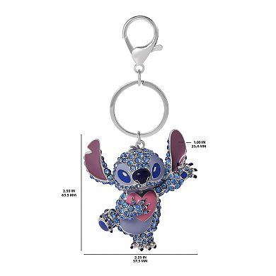 Disney Stitch Crystal Pavé Bag Charm Keychain Officially Licensed