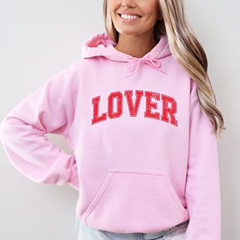 Lover Varsity Arched Distressed - Women's Graphic Hoodie