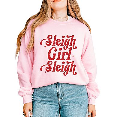 Sleigh Girl Sleigh Sparkle Distressed - Women's Graphic Sweatshirt