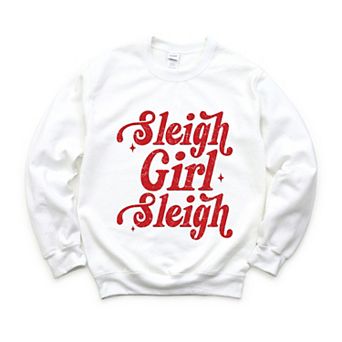 Sleigh Girl Sleigh Sparkle Distressed - Women's Graphic Sweatshirt