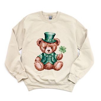 St. Patrick's Bear Clover - Women's Graphic Sweatshirt