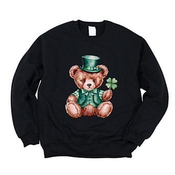 St. Patrick's Bear Clover - Women's Graphic Sweatshirt