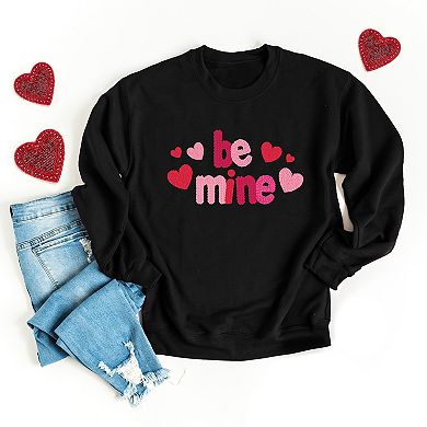 Be Mine Knit Print - Women's Graphic Sweatshirt