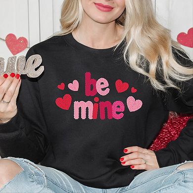 Be Mine Knit Print - Women's Graphic Sweatshirt