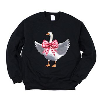 Valentine Goose Coquette - Women's Graphic Sweatshirt