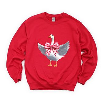 Valentine Goose Coquette - Women's Graphic Sweatshirt