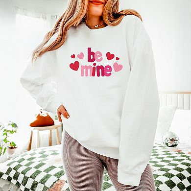 Be Mine Knit Print - Women's Lightweight Garment Dyed Sweatshirt