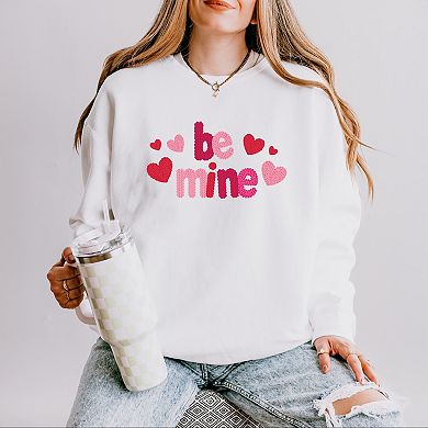 Be Mine Knit Print - Women's Lightweight Garment Dyed Sweatshirt