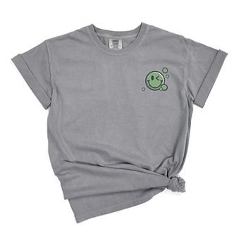 S.W.Smiley Boba - Women's Garment Dyed Graphic T-Shirt