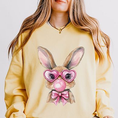 Bunny Sunglasses Bubblegum - Women's Lightweight Garment Dyed Sweatshirt