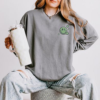 S.W.Smiley Boba - Women's Lightweight Garment Dyed Sweatshirt