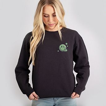 S.W.Smiley Boba - Women's Lightweight Garment Dyed Sweatshirt