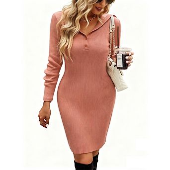 Women's Sweater Dresses Turtleneck Long Sleeve Bodycon Midaxi Dress