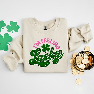 I'm Feeling Lucky Colorful - Women's Graphic Sweatshirt