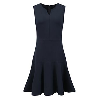 Women's Elegant Casual Fishtails Dress Sleeveless Split Neck for Office and Semi-Formal Occasions