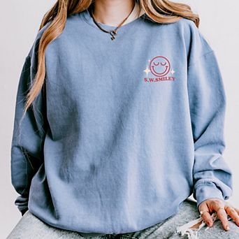 S.W.Smiley Celebrate The Little Wins - Women's Lightweight Garment Dyed Sweatshirt