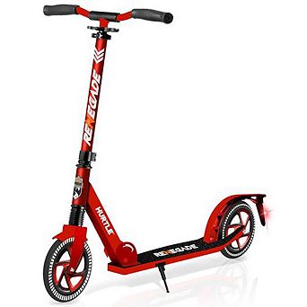 SereneLife Lightweight Foldable Kick Scooter with Adjustable T-Bar Handlebar HURTSRD - Red