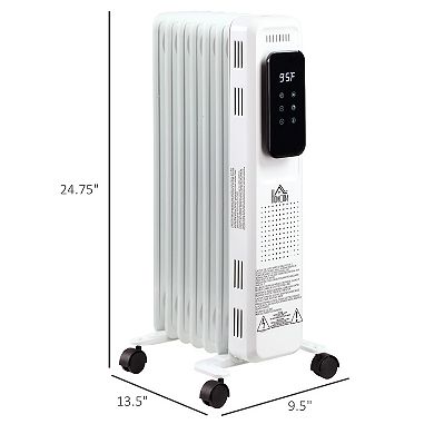 LOVMOR24 inch Electric Space Heater Freestanding 1500W 3 Modes Timer Remote White