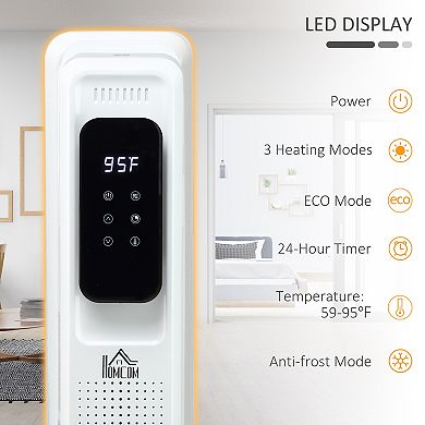 LOVMOR24 inch Electric Space Heater Freestanding 1500W 3 Modes Timer Remote White