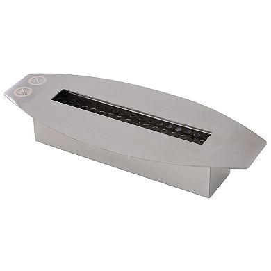 LOVMOR23.5inch Tabletop Ethanol Fireplace Stainless Steel 23.50x7.75x9.50