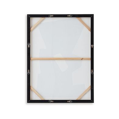 Garcy Wall Art Painting, 30x40, Black and Cream Framed Abstract Decor