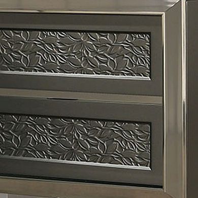 Levi Nightstand, 2 Leaf Molded Framed Drawers, Dark Gray