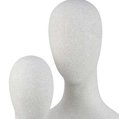 Nito Decorative Figurine, 2 Bust Silhouettes Resin Body