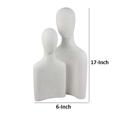 Nito Decorative Figurine, 2 Bust Silhouettes Resin Body