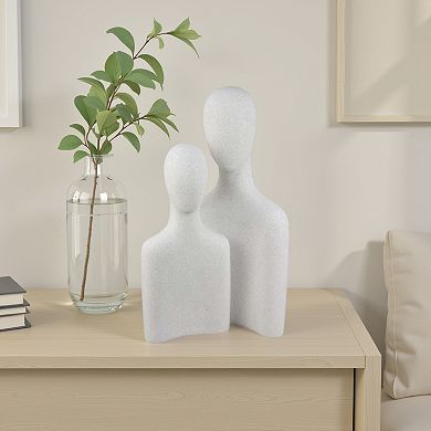 Nito Decorative Figurine, 2 Bust Silhouettes Resin Body